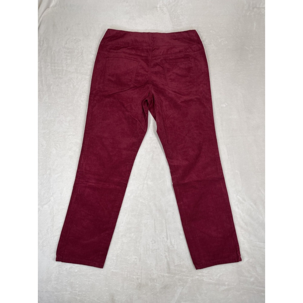 Coldwater Creek Pants Womens 16 Burgundy Corduroy Straight Leg Stretch Casual - Picture 6 of 10